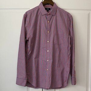 Men's J. Crew Red & Blue Gingham Pattern Dress Shirt